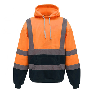 Sweat-shirts à capuche de travail en polaire haute visibilité pour hommes, personnalisables avec logo, réfléchissants, pull-over, OEM, collection 2026 - Product Image 5