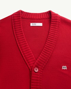 Cárdigan de Punto de Algodón 100% de Alta Calidad para Hombre, Estilo Casual de Otoño, Manga Larga, Cuello en V, Corte Holgado, Logotipo Privado Personalizado Bordado, Color Sólido - Product Image 4