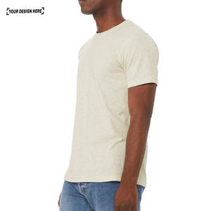 T-shirts pour hommes en coton 100% OEM, poids lourd, impression sérigraphique, logo personnalisé, impression en relief pour hommes - Product Image 2