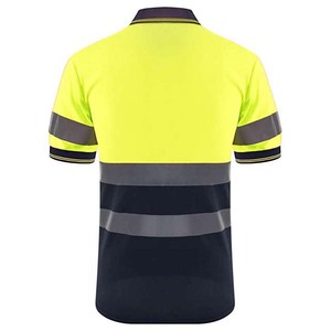 Workwear Polo Shirts Custom Uniforms Reflective Half Sleeve Polo Collar Cotton/Polyester Breathable Unisex Polo Shirts For Sale - Product Image 3