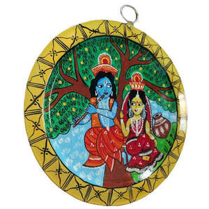 Artesanía Mukherjee, Arte Petchitra Pintado a Mano, Decoración de Pared Abstracta Vertical, Placa de Aluminio, Decoración para el Hogar, MDF, 23 cm X - Product Image 2