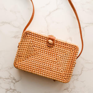 Bolso bandolera de ratán con forma hexagonal para almacenamiento multiusos, bolsos de mano para mujer, bolso de mano al por mayor - Product Image 3