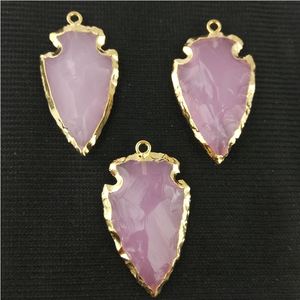 Colgante de Piedra Preciosa con Punta de Flecha para Niños, Chapado en Oro Opalite, Aproximadamente 1.5 Pulgadas, para Boda - Product Image 4