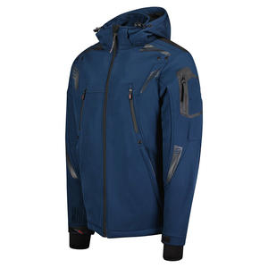 Nuevos puños elásticos ajustable con capucha de peso pesado Softshell chaqueta cortavientos para hombres al por mayor prendas de vestir a prueba de viento chaqueta de hombre - Product Image 3