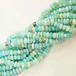 ลูกปัดโอปอลเปรูสีน้ำเงินสวยงาม รูปทรงรอนเดลล์ เรียบเนียน ขนาด 15 นิ้ว 5-8 มม. ลูกปัดอัญมณีโอปอลเปรูสีไล่ระดับ เรียบเนียน สำหรับทำเครื่องประดับ - Product Image 4