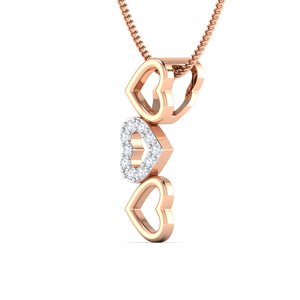 Anillo de Compromiso de Plata de Ley Chapado en Oro con Diamante Cultivado en Laboratorio de Corte Brillante en Forma de Corazón con Engaste de Bisel, Certificado por IGI, para Mujer - Product Image 3