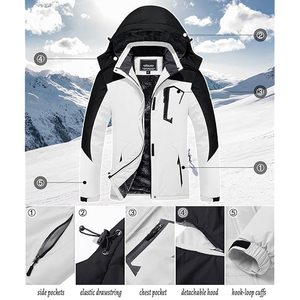Veste matelassée d'hiver isolée personnalisée pour hommes veste de sport coupe-vent imperméable polaire snowboard ski veste matelassée chaude - Product Image 5