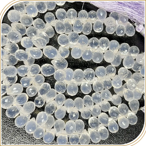 Piedra preciosa de cuarzo hielo Natural de alta calidad AAA facetada Briolette lágrima 8 pulgadas hebra tamaño 5 6mm aproximadamente fabricación de joyas bajo - Product Image 4