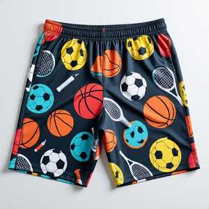 Pantalones cortos de poliéster para entrenamiento, pantalones cortos ligeros para correr para hombre, pantalones cortos para gimnasio, ropa deportiva, cintura alta con cordón - Product Image 2