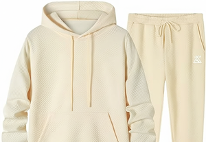 Conjunto de Sudadera con Capucha Personalizada con Logotipo para Hombre |   Conjunto de Ropa Urbana |   Felpa de algodón 100% de alta densidad |   Sólido, Antibacteriano y Transpirable - Product Image 3