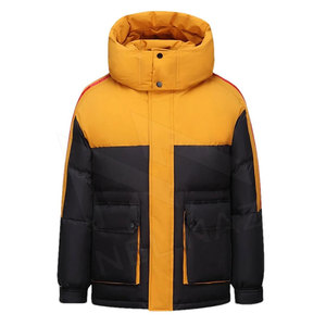 Chaqueta acolchada de ajuste suave para hombre de alta calidad con cuello levantado mangas completas cómodas para el invierno - Product Image 1