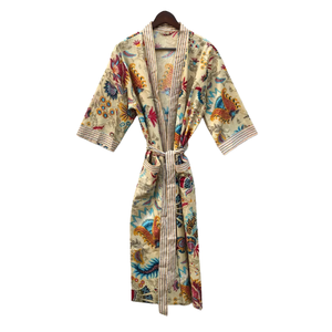 Kimono de Algodón con Estampado Floral para Mujer, Estilo Bohemio, Vestido de Novia, Venta al por Mayor al Mejor Precio - Product Image 1