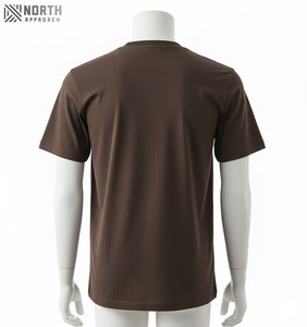 Camiseta Moderna de Color Sólido con Cuello Redondo para Hombre, Manga Corta, Verano, Informal, Combinable con Todo, Talla Grande, Tejido de Punto Estampado - Product Image 2