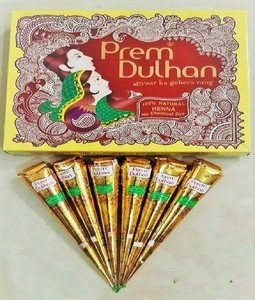 Super Fine 100 % Organic Natural Brown Red Henna Cone, Pack of 12 Pieces - Product Image 1