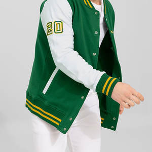 Veste d'hiver universitaire pour homme avec corps en mélange de laine et manches en cuir durable Veste d'hiver universitaire pour homme - Product Image 5