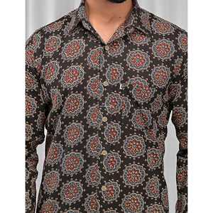 Chemise décontractée pour homme en coton imprimé à manches longues, respirante, en popeline ou tissu Oxford, motif floral ou à pois, offre ODM - Product Image 2