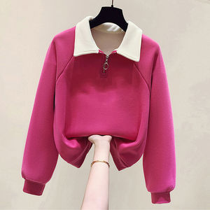 เสื้อฮู้ดผู้หญิงผ้าฝ้ายเนื้อนุ่ม ระบายอากาศได้ดี คุณภาพสูง สำหรับฤดูหนาว สวมใส่สบาย  รับสกรีนลายด้วยความร้อน  ผ้าฟลีซด้านหน้า ป้องกันการเกิดขุย - Product Image 4