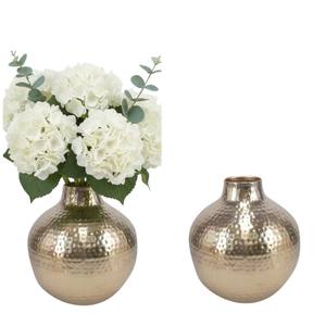 Vase à fleurs décoratif ovale en aluminium argenté de haute qualité au design moderne pour la maison, l'hôtel, le restaurant, utilisation sur table - Product Image 6