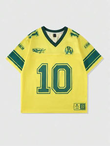 Streetwear Boxy personnalisé OEM, maillot de football américain rétro en maille, design surdimensionné en polyester pour l'hiver, sports d'été et d'automne - Product Image 6