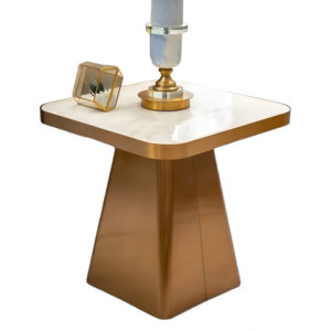 Tables d'appoint modernes en métal et marbre Table d'appoint dorée pour la décoration de restaurant à la maison et de fête de la meilleure qualité - Product Image 5