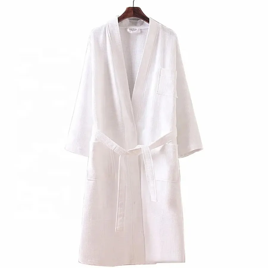 Hot Selling Easy Customized 100% Cotton Hotel Bathrobe And Towel Hotel Robes And Slippers Bath Robe