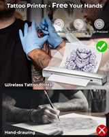 Printer Tato Termal Mini Nirkabel Portabel Phomemo M08F Bluetooth, Mesin Printer Stencil Ramah Perjalanan, Stok Tersedia