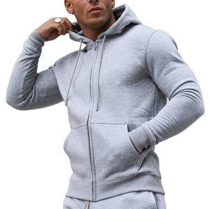 Fabricantes de sudaderas con capucha para ropa personalizada Algodón de peso pesado French Terry Street Sudadera con capucha de tres capas con cremallera para hombres 100% algodón - Product Image 1