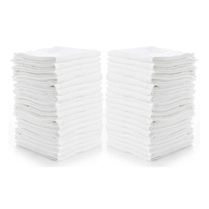 Serviettes de bain en coton blanc de qualité supérieure, moelleuses, couleur unie, rectangulaires, pour usage domestique, lavables en machine, taille adulte, serviettes tissées pour le bain - Product Image 5