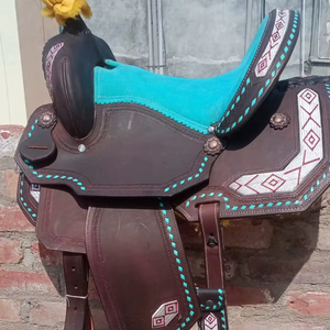 Selle de Cheval Western Anglaise de Course en Cuir Premium Faite à la Main, Confortable et Durable, avec Détails en Bois/Plastique – Vente en Gros de Haute Qualité - Product Image 1