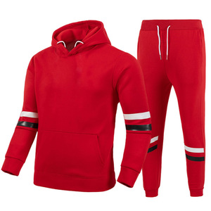 ชุดวอร์มสำหรับผู้ชายชุด2ชิ้นชุดกีฬามีฮู้ดสำหรับวิ่งจ๊อกกิ้งลำลอง - Product Image 2