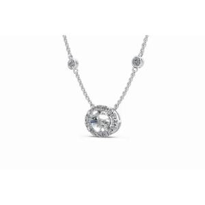 จี้เพชรทรงรีสุดหรู รุ่น Love Forever Halo เพชรเลี้ยงในห้องปฏิบัติการ น้ำหนัก 0.823 กะรัต ทอง 9KT 14KT 18KT เครื่องประดับทองคำ ขายส่ง รับผลิตแบบ OEM สำหรับธุรกิจ B2B - Product Image 2