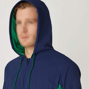 Chaqueta cortavientos transpirable personalizada para hombres Logotipo personalizado con colores contrastantes Chaqueta de caza al aire libre de talla grande para hombres - Product Image 5