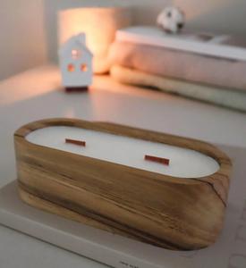 Tazón de vela de madera de alta calidad, tazón de masa, último diseño, uso doméstico moderno, forma ovalada para Navidad, artículo de decoración Diwali - Product Image 3