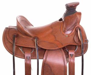 Selle en cuir anglais Western Ridex avec ensemble de punaises de siège dures pour l'équitation équestre confortable - Product Image 4