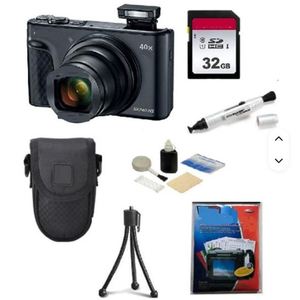 Appareil photo numérique noir, kit de photographie essentiel, appareil photo compact de voyage - Product Image 1