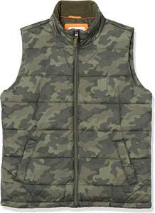 Chaleco acolchado ligero para hombre de otoño e invierno, chaleco impermeable de lona con cremallera de peso medio, chaleco calentado a granel al por mayor - Product Image 3