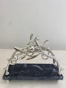 Artistic Pomegranate Design Curved <b>Napkin</b> Holder with Marble Base Perfect for Home Decor Party Hosting and Gifting Purpose Idea - Product Image 5