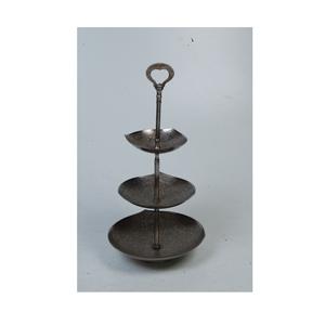 Exhibidor de Pasteles, Frutas y Dulces con Acabado Antiguo para Fiestas de Cumpleaños Infantiles y Celebraciones de Año Nuevo, Soporte para Cupcakes de 3 Niveles a Precio Accesible - Product Image 1
