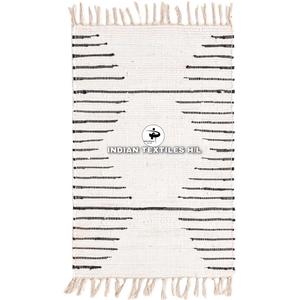 Alfombras de trapo de algodón de diseño de Textiles indios H/L Juegos de alfombras de área interior y exterior modernos Técnicas tejidas económicas y de gran valor - Product Image 3