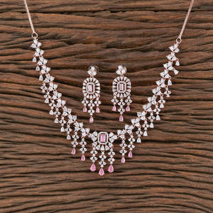 Superbe et exclusive collection de colliers Cz classiques plaqués or rose 427426 pour la vente en gros - Product Image 1