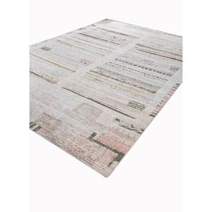 Alfombra de Lana Afgana Tejida a Mano, Color Marfil, Modelo Re-1409, Diseño Abstracto, para Sala de Estar, Alfombra Rectangular para Pasillo - Product Image 2
