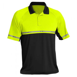 Polo de travail haute visibilité à manches longues en polyester imperméable, respirant, séchage rapide, antibactérien et réfléchissant - Product Image 2