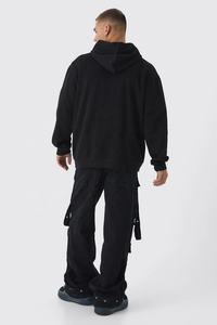 Servicio OEM 2024 invierno personalizado de gran tamaño de algodón pesado de los hombres Premium chándal de alta calidad conjunto básico de talla grande oferta al por mayor - Product Image 3