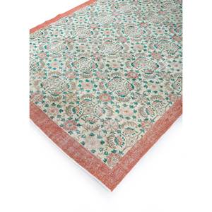 Tapis en laine noué à la main de grande taille, motif abstrait rouge et orange, pour salon, couloir, forme rectangulaire - Pae-3943 - Product Image 2