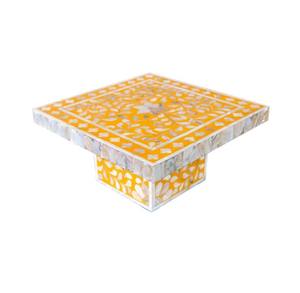 Support à gâteau carré incrusté de nacre, petite taille, vaisselle pour gâteau, lavage à la main uniquement - Vente chaude - Product Image 2