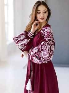 Robe longue brodée à manches longues pour femmes, vente en gros, mode Ukraine, 2022 - Product Image 6