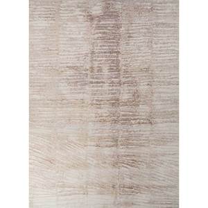 พรมไหมไผ่ผสมขนสัตว์ถักมือลายเอนโทรปี สีงาช้าง หนา 10 มม. รูปทรงสี่เหลี่ยมผืนผ้า ลายแบบนามธรรม สำหรับบ้าน ห้องโถง รุ่นเอสเค-465 ผลิตด้วยมือ - Product Image 1