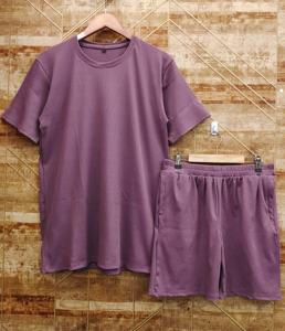 Pijamas a juego para parejas, conjunto de pijamas de manga corta de seda para hombre y mujer, ropa de dormir de satén liso - Product Image 2