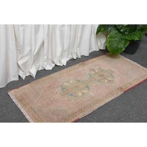Alfombra Grande de Lana Beige Bohemio, Estilo Clásico Turco, Rectángulo Clásico para Dormitorio, Pasillo con Respaldo de Látex, 1,5x3,4 Pies - Product Image 3