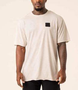 Nueva Camiseta de algodón orgánico 100% de gran tamaño de verano para hombres Diseño sólido liso con peso de 240 gramos y técnicas bordadas - Product Image 5